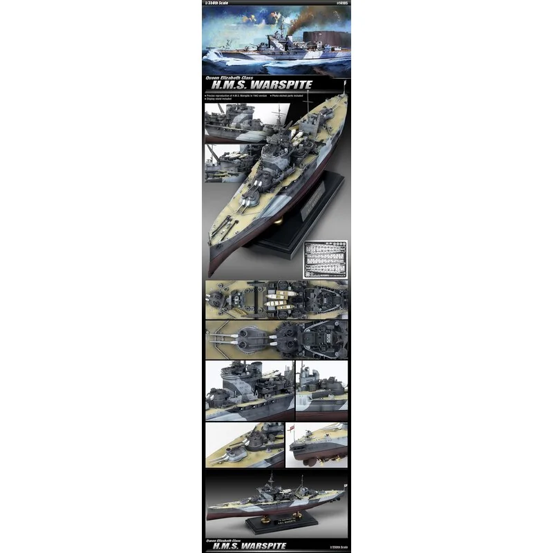 Academy HMS Warspite. Queen Elizabeth Battleship 3 Academy HMS Warspite. Queen Elizabeth Battleship - Afbeelding 3