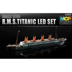 Academy R.M.S. Titanic + LED SetUpper Deck And Cabin Lighting EffectMCP (Multi Coloured Parts)LED Unit.Display Stand With Battery Holder -Tamiya Modelwinkel academy ac14220 r m s titanic led setupper deck and cabin lighting 1 2