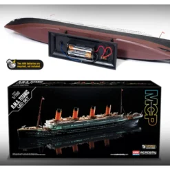 Academy R.M.S. Titanic + LED SetUpper Deck And Cabin Lighting EffectMCP (Multi Coloured Parts)LED Unit.Display Stand With Battery Holder -Tamiya Modelwinkel academy ac14220 r m s titanic led setupper deck and cabin lighting 1 5