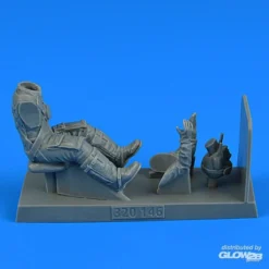 Duitse Luftwaffe WWII Piloot Met Parachute Voor Bf 109K Voor Hasegawa