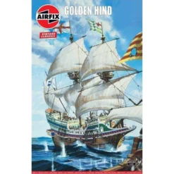 Airfix De Golden Hind 'Vintage Classic-serie' Het Engelse Galjoen Dat Het Best Bekend Staat Om Haar Koepeldiensten Rond De Wereld Tusse