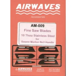 Fine Saw Blade Set No.2. 6 Different Blades In 10 Thou Stainless Steel Razor Saw To Be Used Free Hand Or With The Swann Morton N