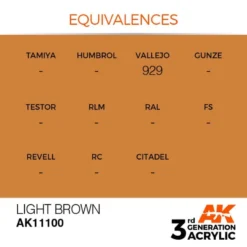 AK Interactive LICHT BRUIN - STANDAARD -Tamiya Modelwinkel ak interactive ak11100 licht bruin standaard 1 2