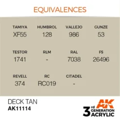AK Interactive DEK TAN - STANDAARD -Tamiya Modelwinkel ak interactive ak11114 dek tan standaard 1 2