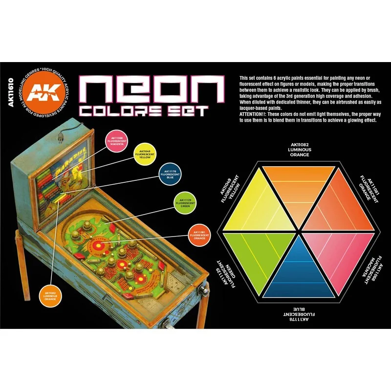 AK Interactive NEON GEPLAATSTE KLEUREN 2 AK Interactive NEON GEPLAATSTE KLEUREN - Afbeelding 2