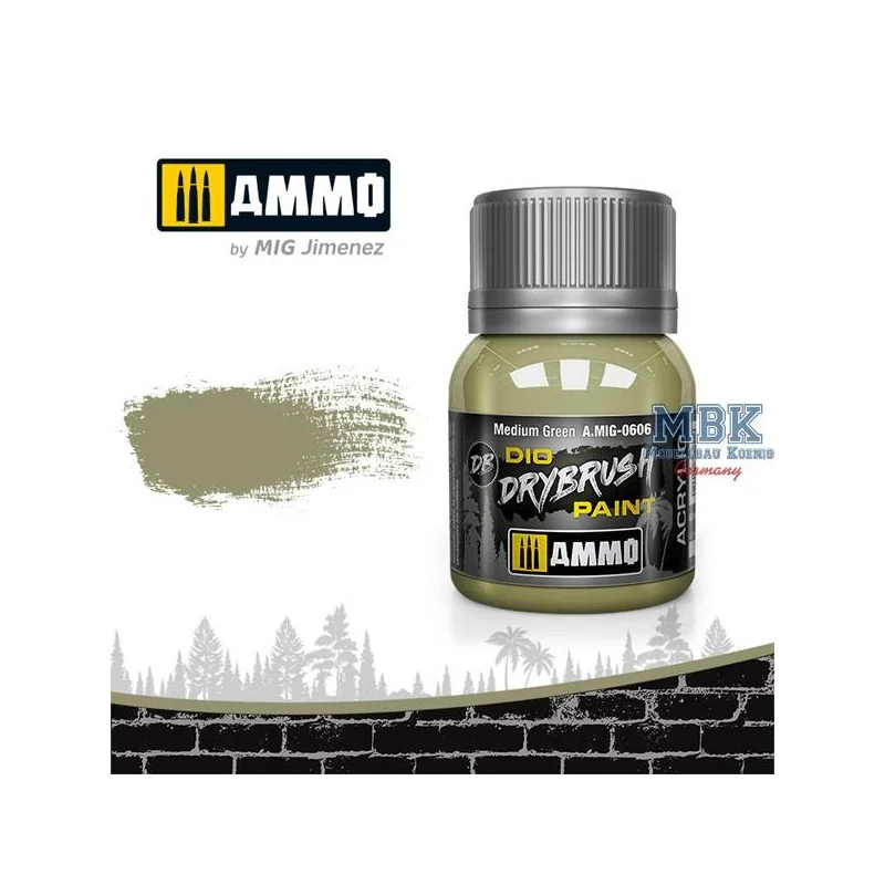DIO DRYBRUSH Medium Groen 1 DIO DRYBRUSH Medium Groen