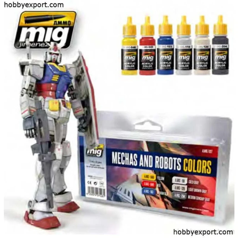 MECHAS ROBOTS KLEUREN SET 1 MECHAS ROBOTS KLEUREN SET