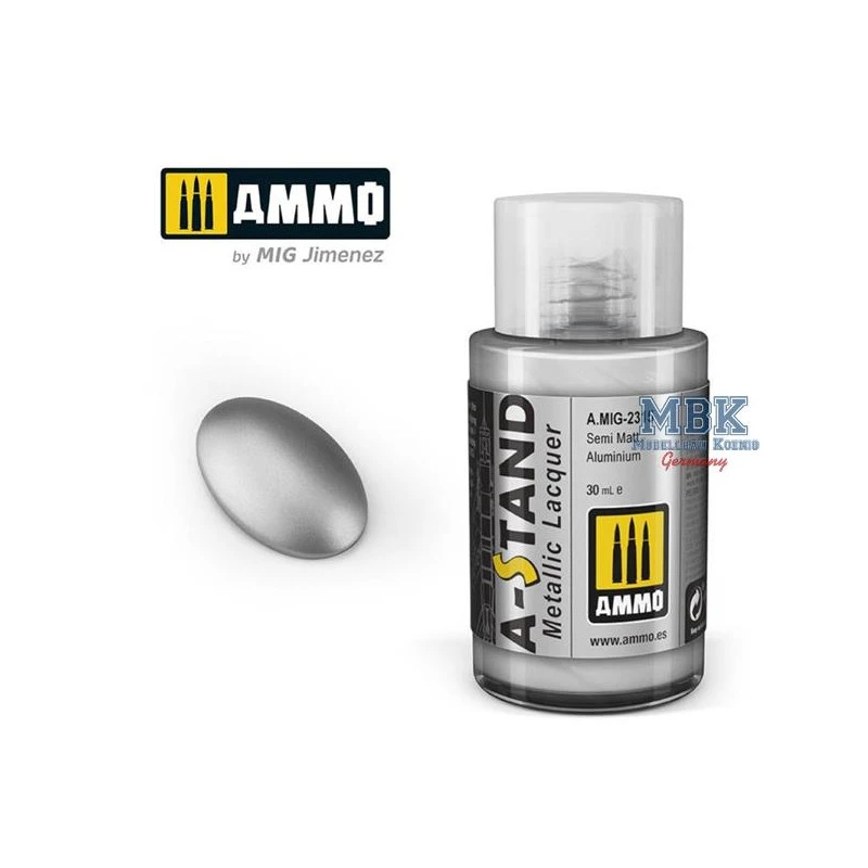 A-STAND Semi Matt Aluminium - 30ml Enamel Paint 1 A-STAND Semi Matt Aluminium - 30ml Enamel Paint