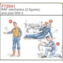 2 RAF Mechanics & Pilot WWII