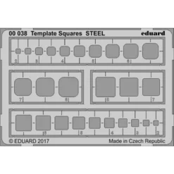 Eduard Sjabloon Vierkanten STEEL