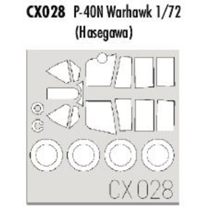 Eduard Curtiss P-40N Warhawk (toebehoren Voor Modelbouwsets Van Hasegawa) (made From Yellow Kabuki Tape Produced In Japan) 1 Eduard Curtiss P-40N Warhawk (toebehoren Voor Modelbouwsets Van Hasegawa) (made From Yellow Kabuki Tape Produced In Japan)