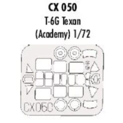 Eduard North American T-6G Texan (toebehoren Voor Modelbouwsets Van Academy) (made From Yellow Kabuki Tape Produced In Japan)