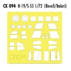 Eduard H-19/S-55 (toebehoren Voor Modelbouwsets Van Italeri And Revell) (made From Yellow Kabuki Tape Produced In Japan)
