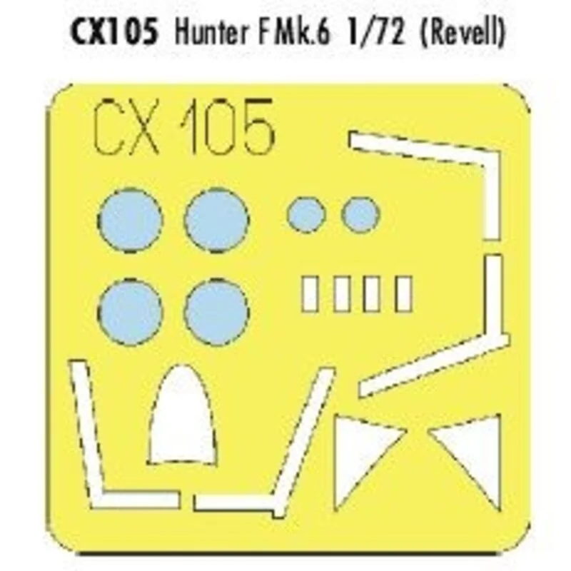 Eduard Hawker Hunter F.6 (toebehoren Voor Modelbouwsets Van Revell) (made From Yellow Kabuki Tape Produced In Japan) 1 Eduard Hawker Hunter F.6 (toebehoren Voor Modelbouwsets Van Revell) (made From Yellow Kabuki Tape Produced In Japan)