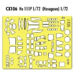 Eduard Heinkel He 111P (toebehoren Voor Modelbouwsets Van Hasegawa) (made From Yellow Kabuki Tape Produced In Japan)