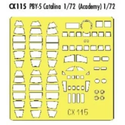 Eduard Consolidated PBY-5 Catalina (toebehoren Voor Modelbouwsets Van Academy) (made From Yellow Kabuki Tape Produced In Japan)