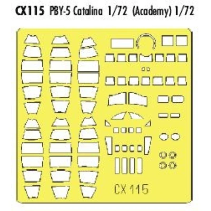 Eduard Consolidated PBY-5 Catalina (toebehoren Voor Modelbouwsets Van Academy) (made From Yellow Kabuki Tape Produced In Japan) 1 Eduard Consolidated PBY-5 Catalina (toebehoren Voor Modelbouwsets Van Academy) (made From Yellow Kabuki Tape Produced In Japan)