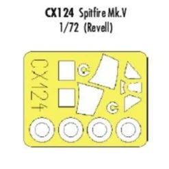 Eduard Supermarine Spitfire Mk.V (toebehoren Voor Modelbouwsets Van Revell) (made From Yellow Kabuki Tape Produced In Japan)