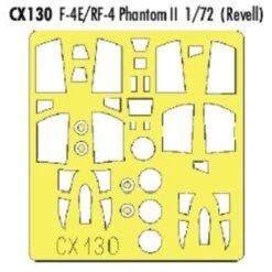 Eduard F-4E/RF-4 Phantom (toebehoren Voor Modelbouwsets Van Revell) (made From Yellow Kabuki Tape Produced In Japan)