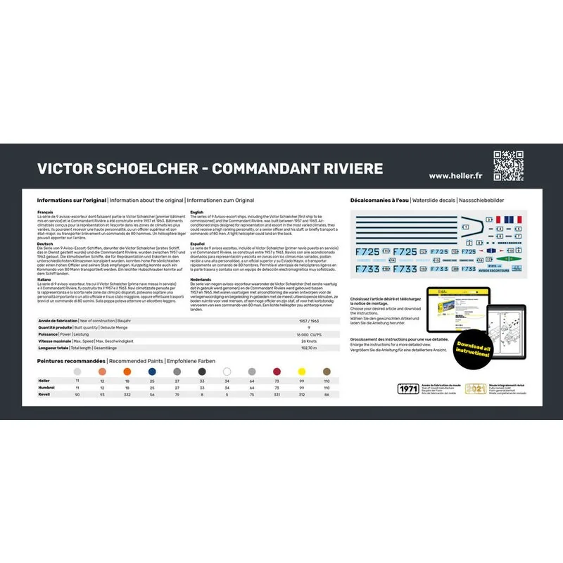 Heller STARTER KIT VICTOR SCHOELCHER - COMMANDANT RIVIERE 4 Heller STARTER KIT VICTOR SCHOELCHER - COMMANDANT RIVIERE - Afbeelding 4