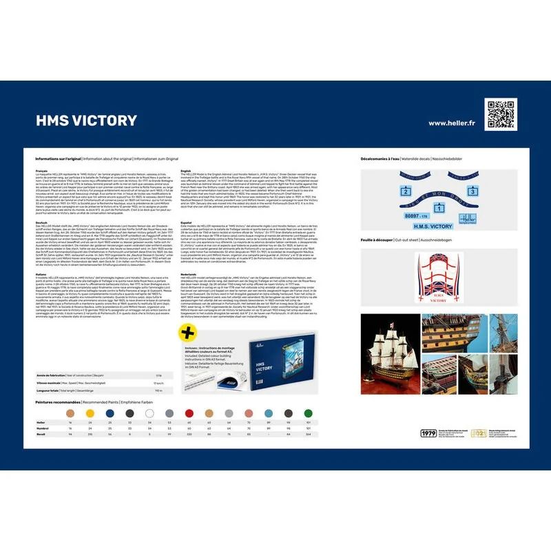 Heller 1:100 HMS Victory 12 Heller 1:100 HMS Victory - Afbeelding 12