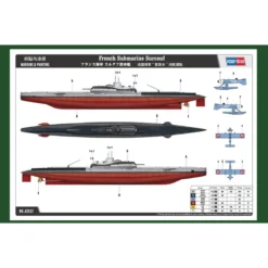 French Submarine Surcouf -Tamiya Modelwinkel hobby boss hb83522 french submarine surcouf 2