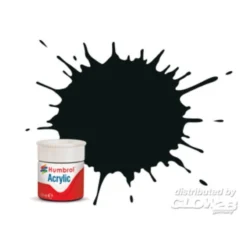 Humbrol Acryl Mat 091 Zwart Groen 12 Ml