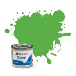 HUMBROL: No 208 Fluor.Gl Signal Green ; Enamel Paint 14 Ml