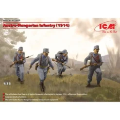 ICM Austro- Hungarian Infantry ( 1914) (4 Figures) Completely New Mold Kit. The Model Kit Includes 4 Figures - Weapon And Equipment