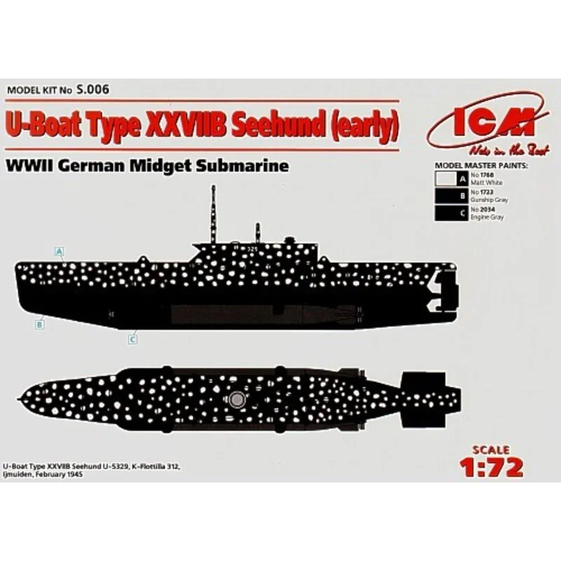 ICM U-Boat Type XXVIIB ′Zeehund′ (Early) (submarines) 2 ICM U-Boat Type XXVIIB ′Zeehund′ (Early) (submarines) - Afbeelding 2