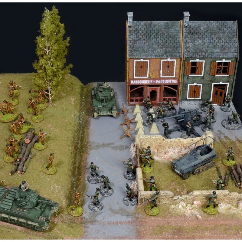 Italeri WWII Battleset Rommel Offensive 1940.The Doos Bevat: 1x MDF Huis 1x MDF Shop 42x British Infantry 50x German Infantry 2x Matilda 6 Italeri WWII Battleset Rommel Offensive 1940.The Doos Bevat: 1x MDF Huis 1x MDF Shop 42x British Infantry 50x German Infantry 2x Matilda - Afbeelding 6