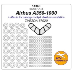 Airbus A350-1000 + Wielmaskers (ontworpen Voor Gebruik Met ZVEZDA ZVE7020-kits)