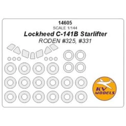 Lockheed C-141B Starlifter Luifel Verfmasker EN Wielverfmasker Maskers (ontworpen Om Te Worden Gebruikt Met RODEN Kits)