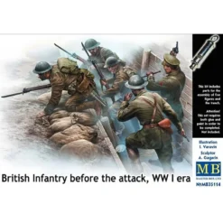 Britse Infanterie, Voordat De Aanval, WWI Era -Tamiya Modelwinkel master box mb35114 britse infanterie voordat de aanval wwi era 2