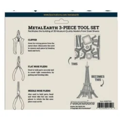Metal Earth MetalEarth: 3-delige TOOL KIT Voor Metal 3D Metal 3D-model, Bevat Een Snijder, Platte Tang En Naaldklem, Op Kaart, 14+ -Tamiya Modelwinkel metal earth 5061905 metalearth 3 delige tool kit voor metal 3d metal 1 2