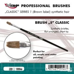 MIRAGE BORSTEL VLAK HOGE KWALITEIT CLASSIC SERIE 1 Maat 5