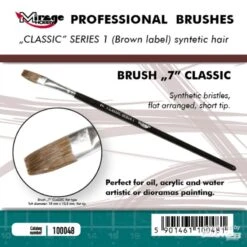 MIRAGE BORSTEL VLAK HOGE KWALITEIT CLASSIC SERIE 1 Maat 7