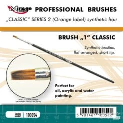 MIRAGE BORSTEL VLAK HOGE KWALITEIT CLASSIC SERIES 2 Maat 1