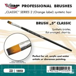 MIRAGE BORSTEL VLAK HOGE KWALITEIT CLASSIC SERIES 2 Maat 5