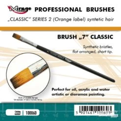 MIRAGE BORSTEL VLAK HOGE KWALITEIT CLASSIC SERIES 2 Maat 7