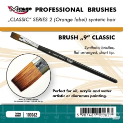 MIRAGE BORSTEL VLAK HOGE KWALITEIT CLASSIC SERIES 2 Maat 9