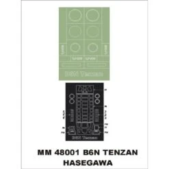 Nakajima B6N1 / B6N2 Tenzan 1 Canopy Masks (exterior) + 1 Insignia Masks (designed To Be Farming With Hasegawa Kits)