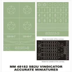 Vought Vindicator SB2U 2 Canopy Masks (exterior And Interior) + 2 Insignia Masks (designed To Be Farming With Accurate Miniature
