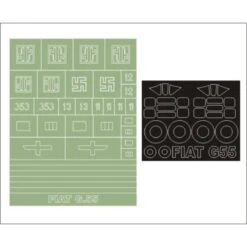 FIAT G.55 2 Canopy Masks (exterior And Interior) + 1 Insignia Masks (designed To Be Farming With Special Hobby Kits)