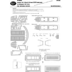 Grumman F-14A/F-14B/F-14D Tomcat EXPERT Kabuki Masks Canopy Including Inner Side Masks, Other Clear Parts, Tails, Exhaust Nozzle