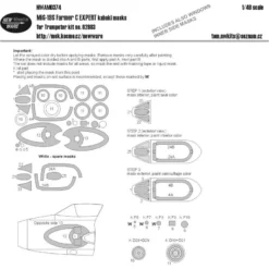 Mikoyan MiG-19S Farmer C EXPERT Kabuki Maskeert Vliegtuigluifel Inclusief Binnenzijde Maskers, Andere Heldere Delen, Wielen, Sta