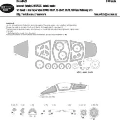 Dassault Rafale C / M BASIC Kabuki Masksaircraft Luifel, Andere Heldere Delen, Wielen (ontworpen Voor Gebruik Met Monogram En Re