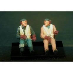 2 X Luftwaffe WWII Pilot′s Seated In Aircraft