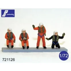 SAR/Search And Rescue Helicopter/Westland Sea King Crew Set (set Of 4 Figures: Pilot, Co-pilot, Wincher, Diver)