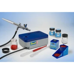 Revell Basis Airbrush Set All-inclusive Met Compressor -Tamiya Modelwinkel revell reve39199 basis airbrush set all inclusive met compressor 1 2